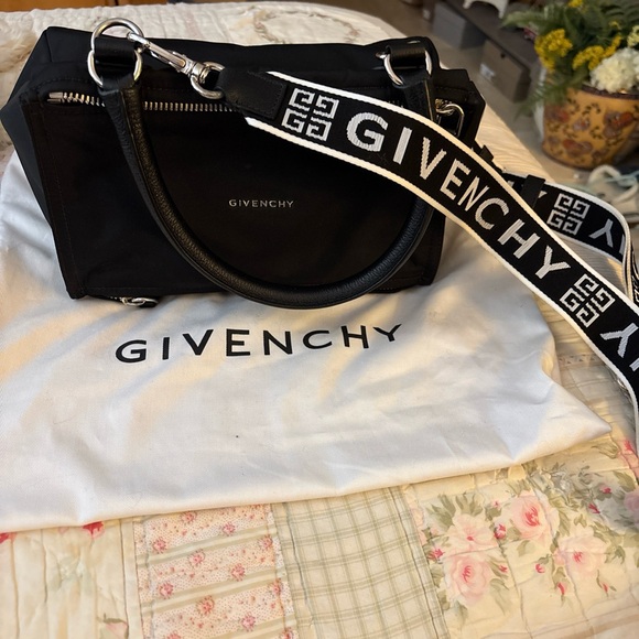 Givenchy Handbags - Givenchy Black Crossbody Bag with Logo Strap